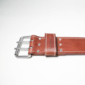 LUXIAOJUN 3" Double Breasted Leather Belt