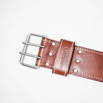 LUXIAOJUN 3" Double Breasted Leather Belt